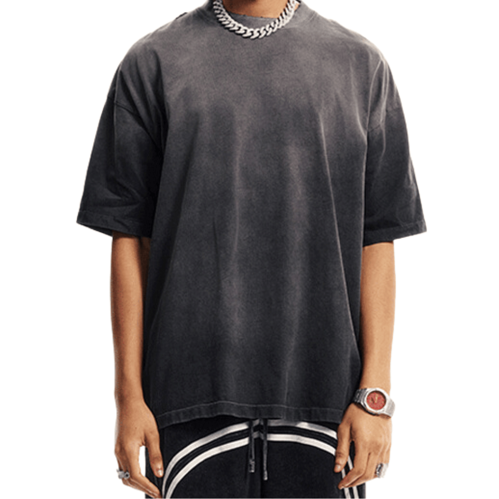 Custom High Quality Men's T-Shirts Streetwear Oversized Heavyweight Cotton Print Logo Washed t shirt