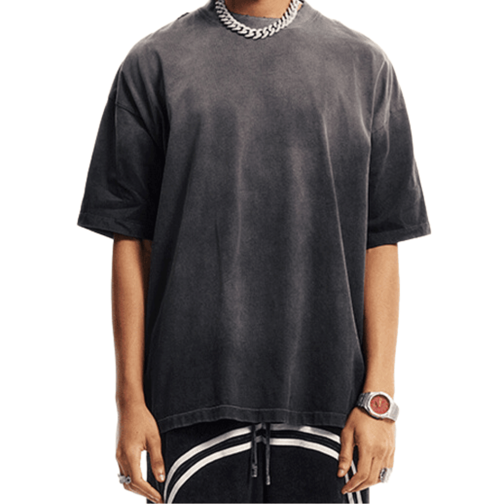 Custom High Quality Men's T-Shirts Streetwear Oversized Heavyweight Cotton Print Logo Washed t shirt