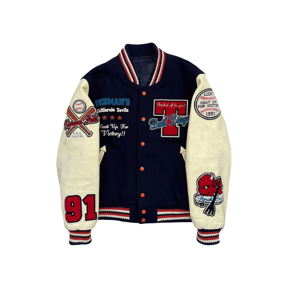 Varsity Jacket OEM Custom Design Embroidery Baseball Letterman Jackets Men Varsity PU Leather Jacket