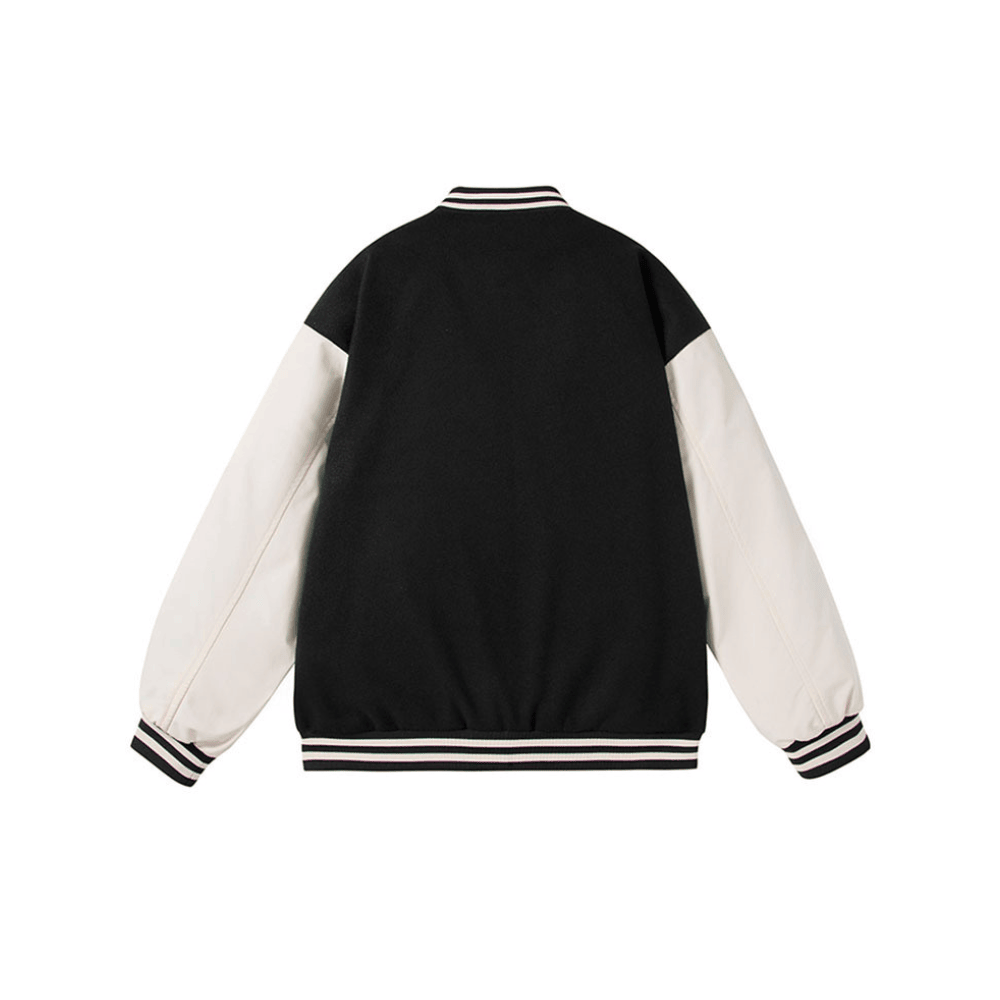 Varsity Jacket OEM Custom Design Embroidery Baseball Letterman Jackets Men Varsity PU Leather Jacket
