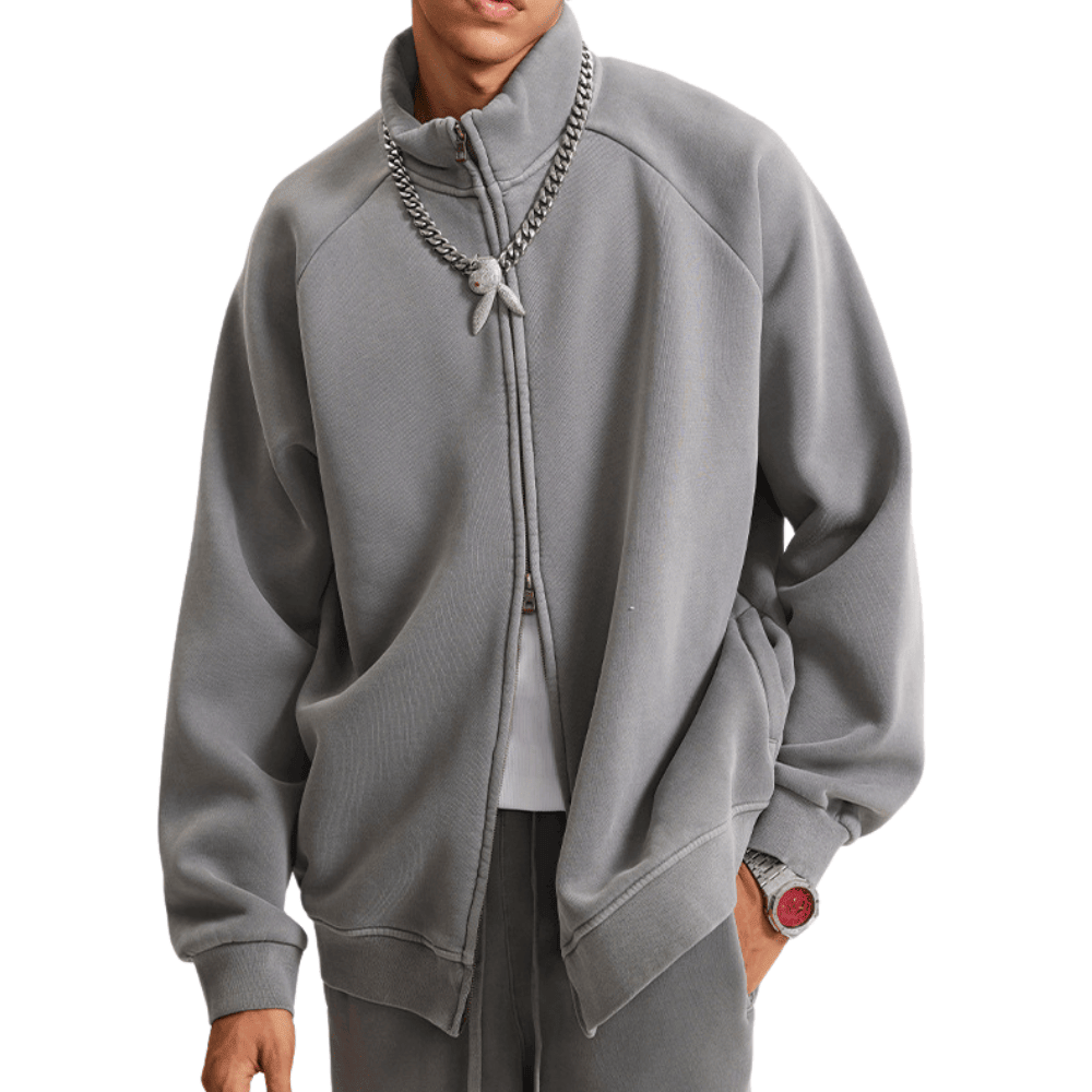Full Zipper Hoodie Sweatshirt Heavyweight Cotton Street Wear Men Zip Up Jumper Manufacturer 