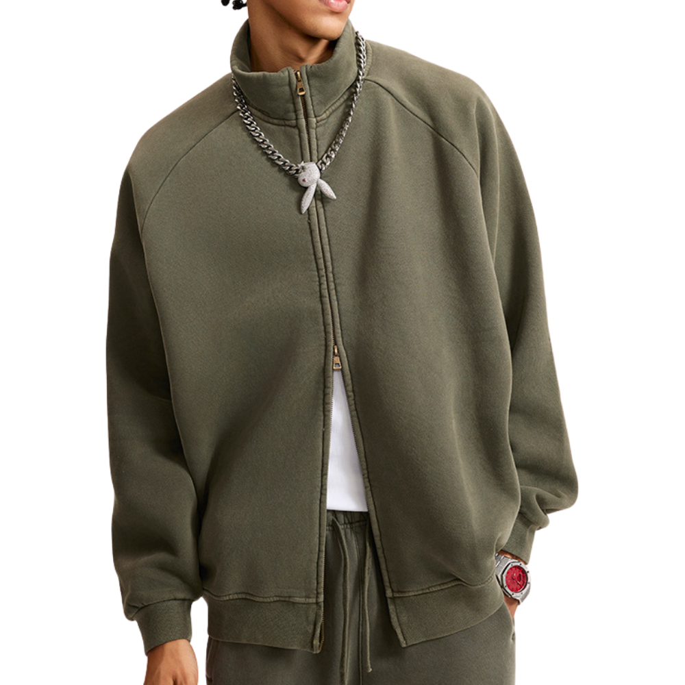 Full Zipper Hoodie Sweatshirt Heavyweight Cotton Street Wear Men Zip Up Jumper Manufacturer 