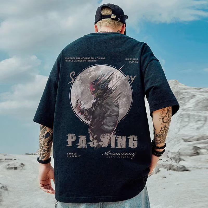 Custom Men’s Graphic Tees Digital Print T-Shirts Streetwear High Weight Cotton T-Shirts