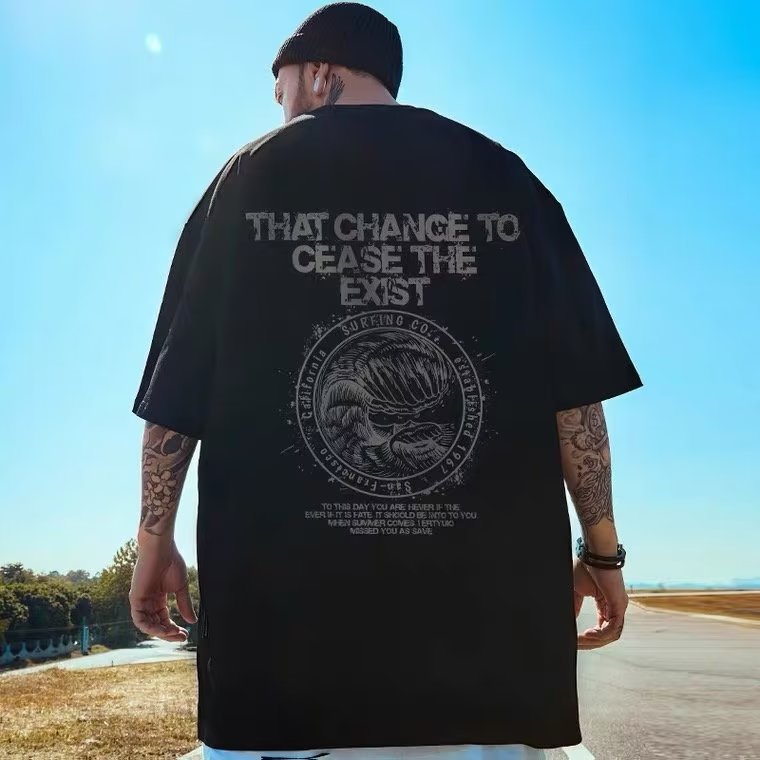 Custom Men’s Graphic Tees Digital Print T-Shirts Streetwear High Weight Cotton T-Shirts