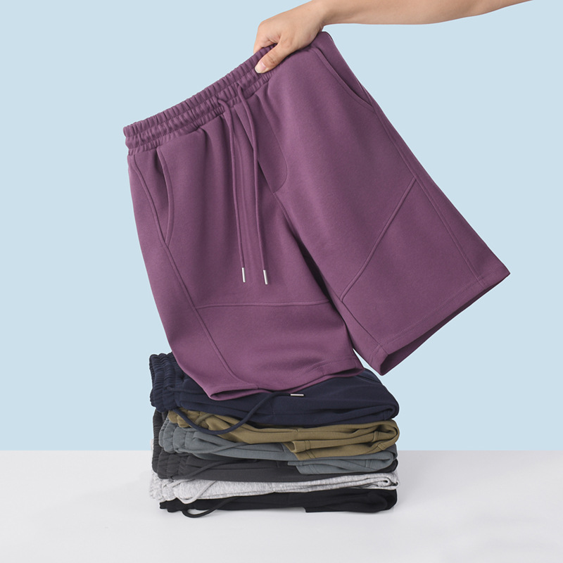 Personalized Men’s Shorts Custom Casual Terry Cotton Sweatshorts 350g