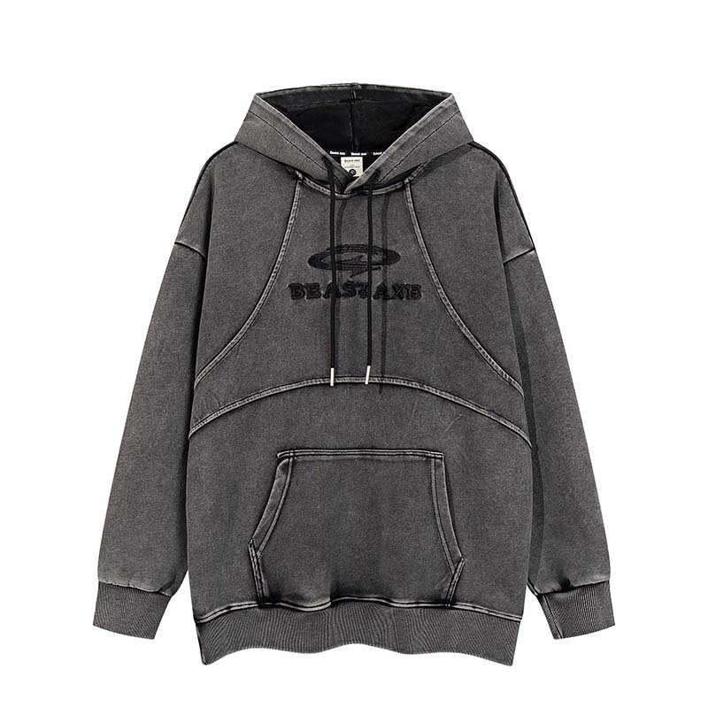 French Terry Acid Wash Hoodie 