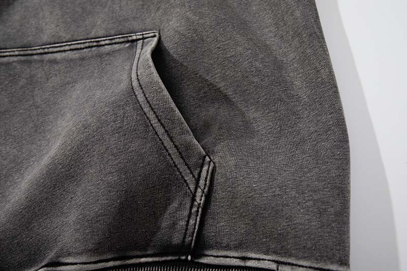 French Terry Acid Wash Hoodie 