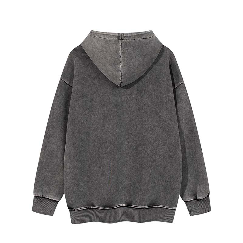 French Terry Acid Wash Hoodie 