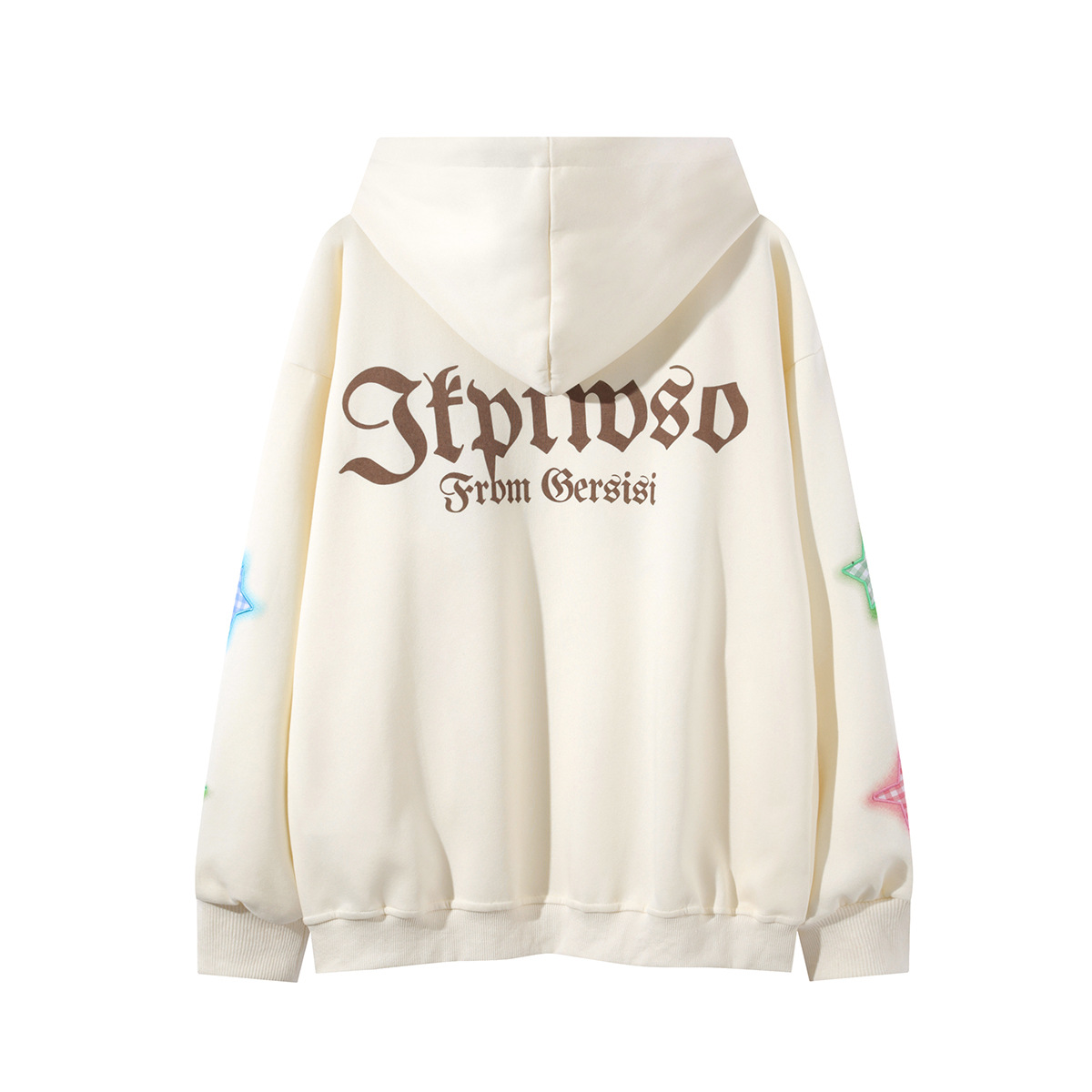 Patch Embroidered Zip-up Hoodie