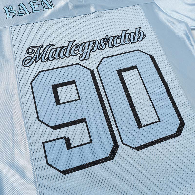 Wholesale V Neck Jersey Custom Logo High Quality  Mesh T Shirt