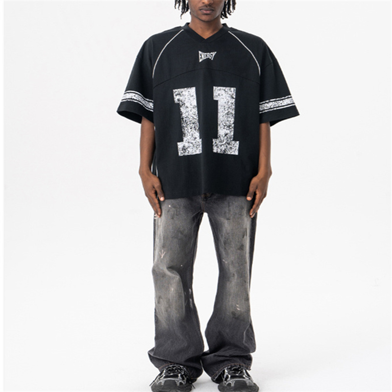 Snowflake Crack Distressed Jersey T-Shirt 