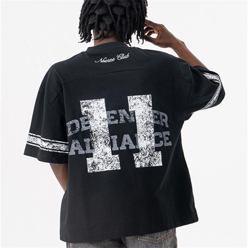Snowflake Crack Distressed Jersey T-Shirt 
