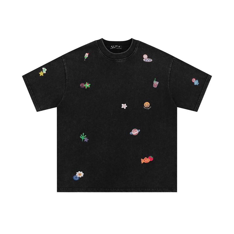Heavyweight Washed Streetwear T-Shirts (Full Embroidery/Print)