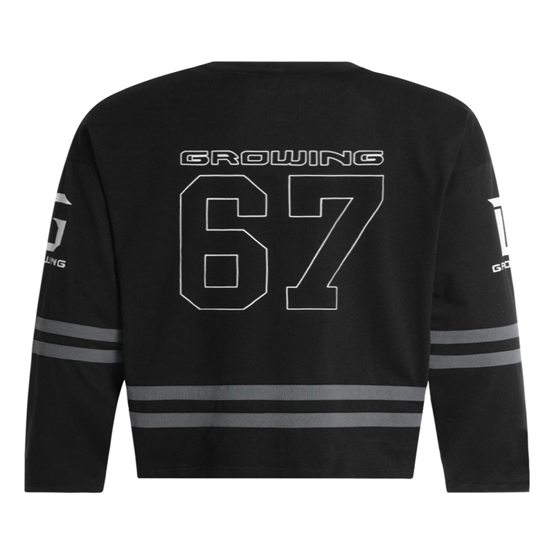 Sublimation Football Jerseys Long-Sleeve Reflective TShirts